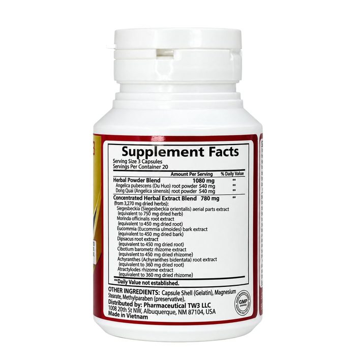 Supplement Facts panel on TW3 Joint Support